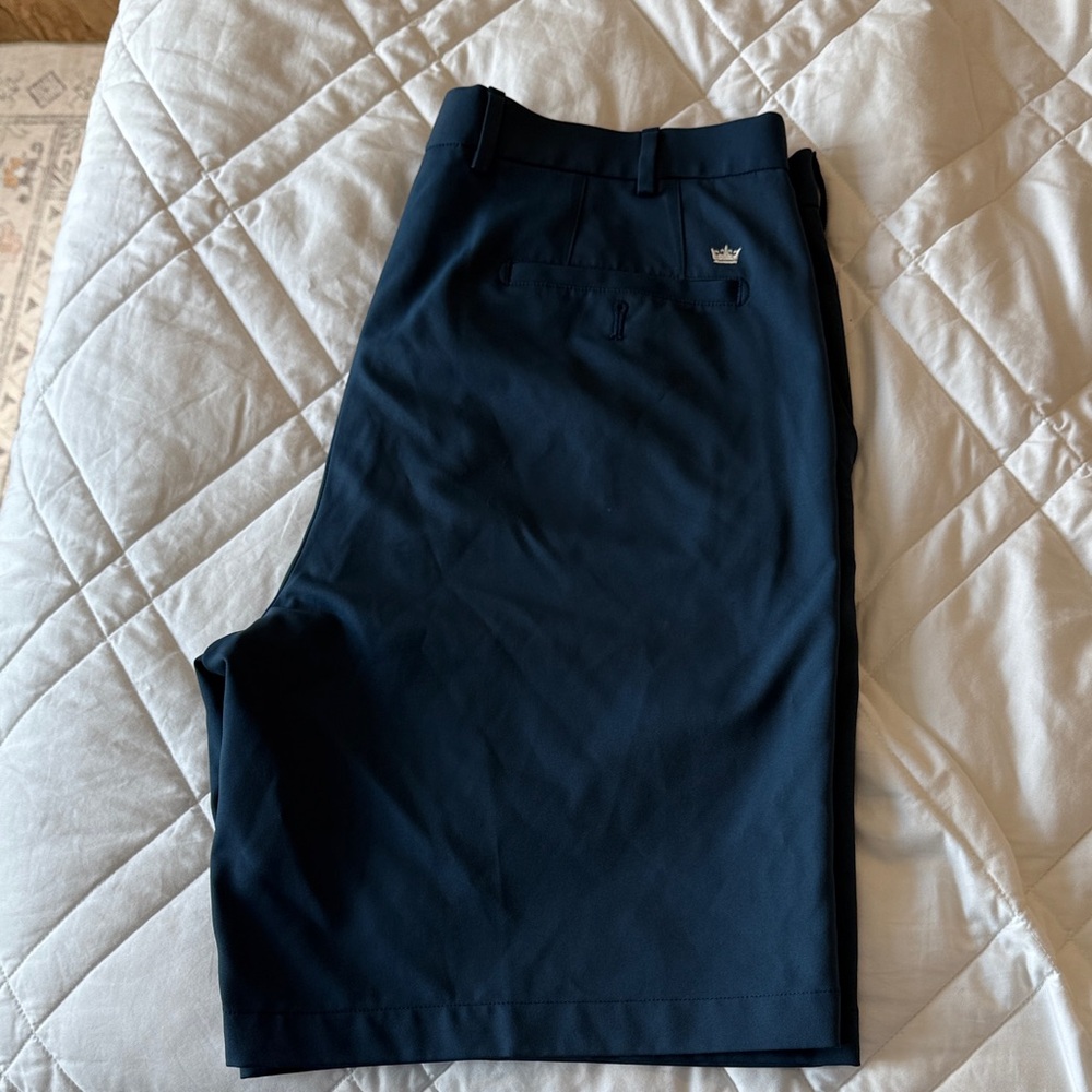 Peter Millar Dark Blue Flat Front Shorts